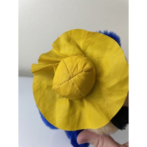 Vintage ACE Novelty Co Inc Blue Bear Yellow Hat & Rain Jacket Plush Toy US 9.25” - Picture 4 of 12